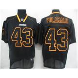 Picture of Pittsburgh Steelers #43 Polamalu Black Field Shadow Premier Jersey
