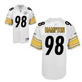 Picture of Pittsburgh Steelers #98 Hampton White NFL Jersey